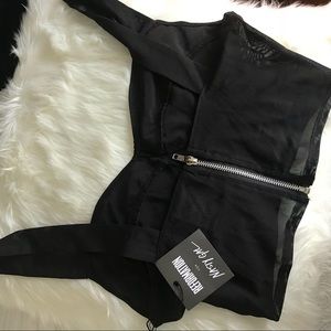 Nasty Gal x Reformation Mesh Bustier